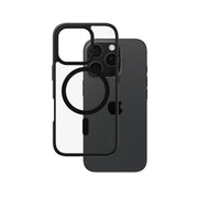PanzerGlass CARE by Urban Combat Case Transparent w. Black Frame & MagSafe iPhone 16