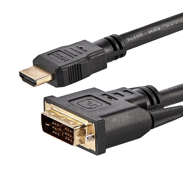 StarTech.com HDMIDVIMM6 videokabeladapter 1,8 m HDMI DVI-D Svart