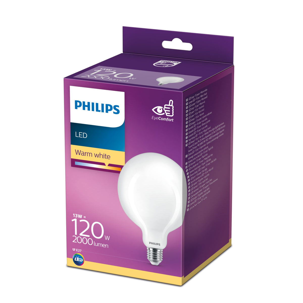Philips Filamentljuskälla frostad 120 W G120 E27