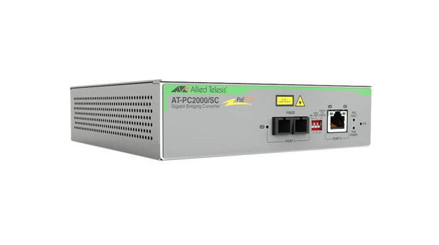 Allied Telesis AT-PC2000/SC-960 mediakonverterare för nätverk 1000 Mbit/s Grå