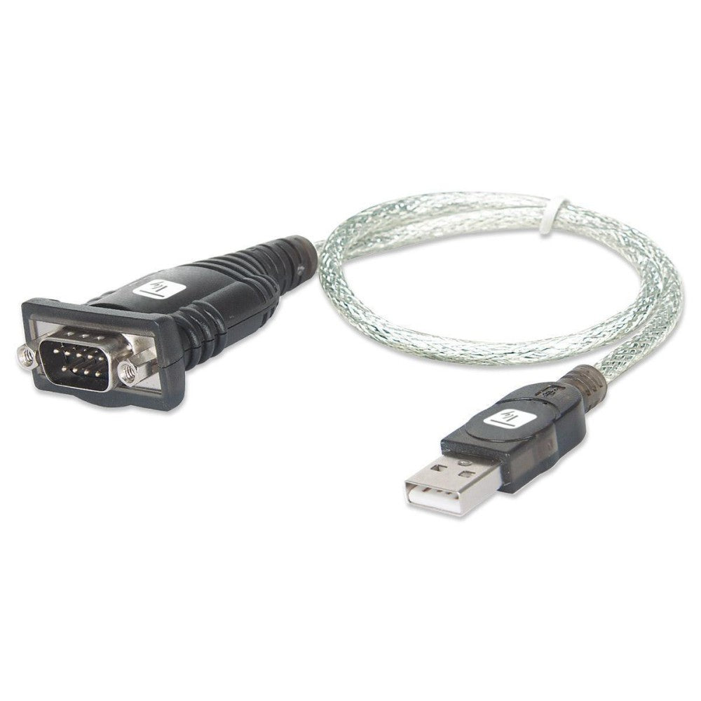 Techly IDATA USB-SER-2T seriella kablar Transparent 0,45 m USB Type-A DB-9