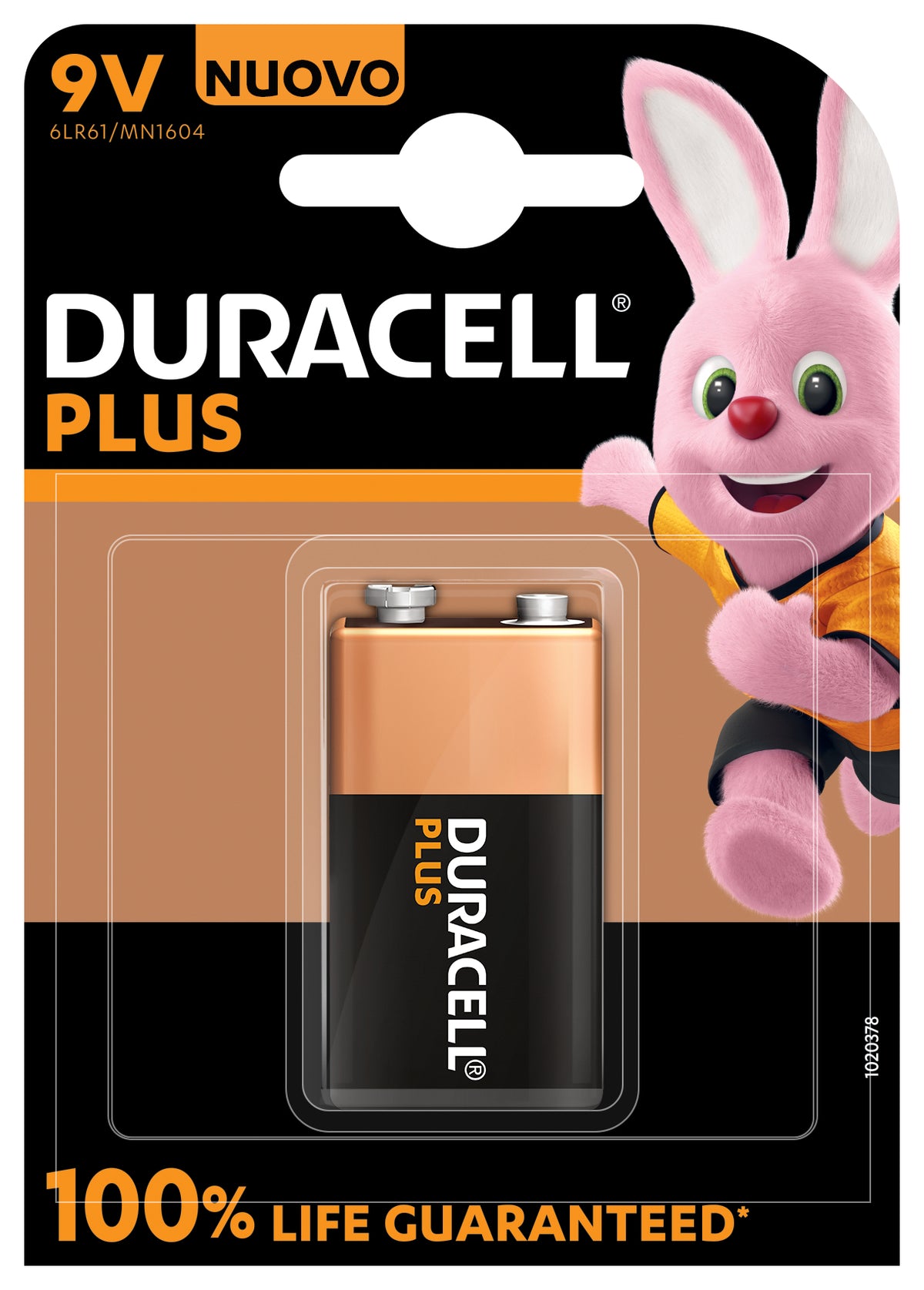 Duracell Plus 100 Engångsbatteri 9V Alkalisk hushållsbatterier