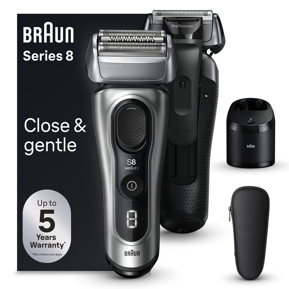 Braun Series 8 8567cc Folierakapparat Trimmer Svart