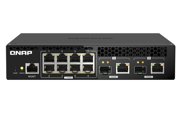 QNAP QSW-M2108R-2C nätverksswitchar hanterad L2 2.5G Ethernet (100/1000/2500)