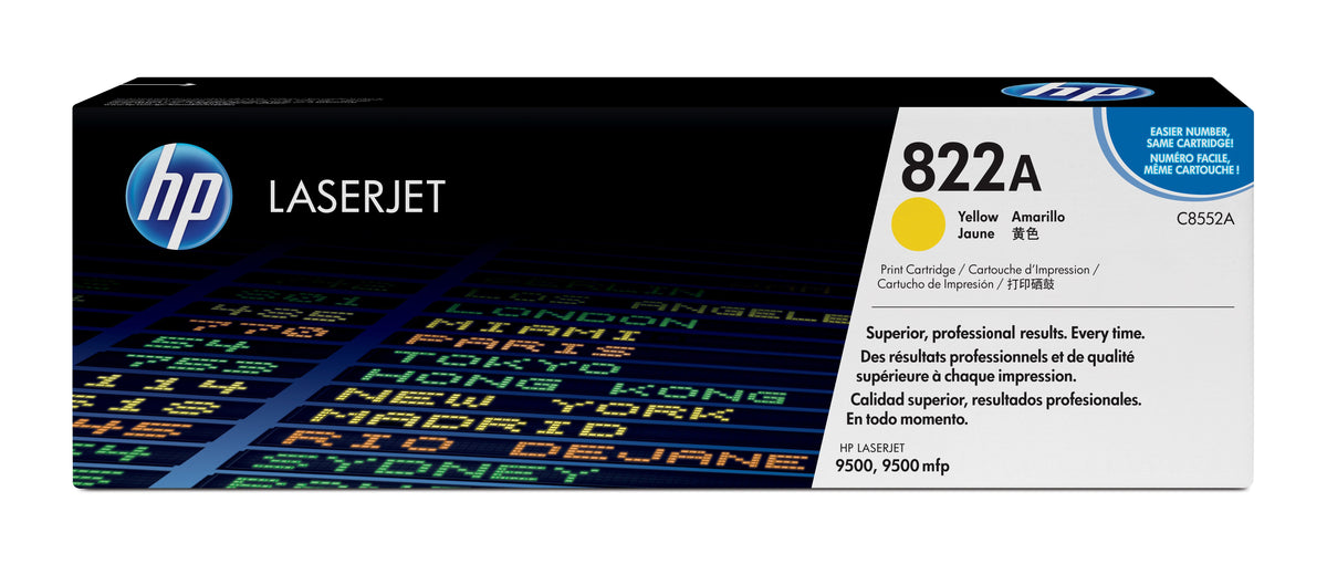 HP 822A Yellow Original LaserJet Toner Cartridge Tonerkassett Gul