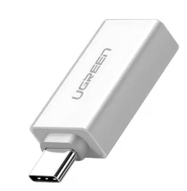 Ugreen 30155 kabelomvandlare (hane/hona) USB-A USB-C Vit