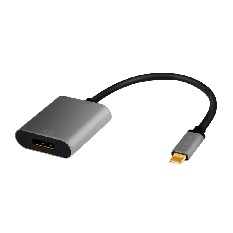 LogiLink CUA0102 kabelomvandlare (hane/hona) USB 3.2 Gen1 Type-C DisplayPort Svart