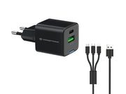 Conceptronic ALTHEA16B mobilladdare Universal Svart AC Snabb laddning inomhus