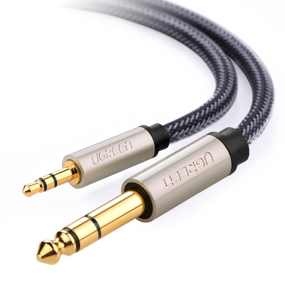 Ugreen 10628 ljudkabel 2 m 6,35mm 3,5mm Svart