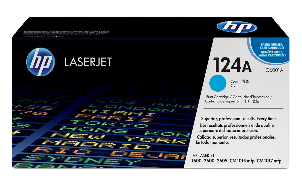 HP 124A cyan LaserJet-tonerkassett