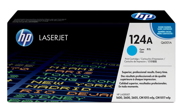 HP 124A cyan LaserJet-tonerkassett