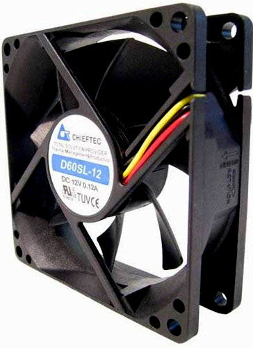 Chieftec AF-0625S kylsystem för dator Datorväska Fan Svart