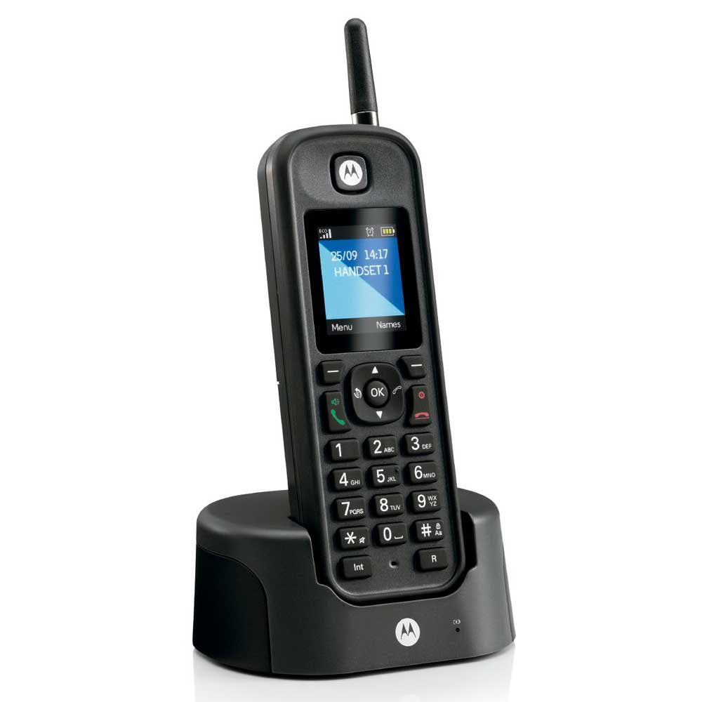 Motorola O201 DECT-telefon Namn och uppringnings-ID Svart