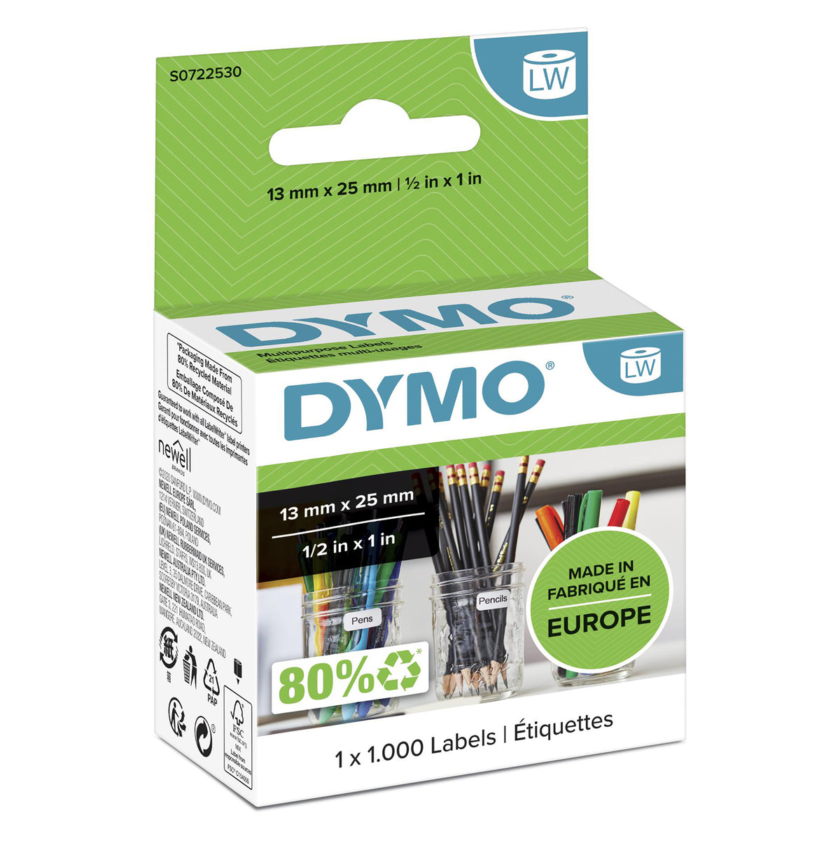DYMO Små LabelWriter originaletiketter för flera syften