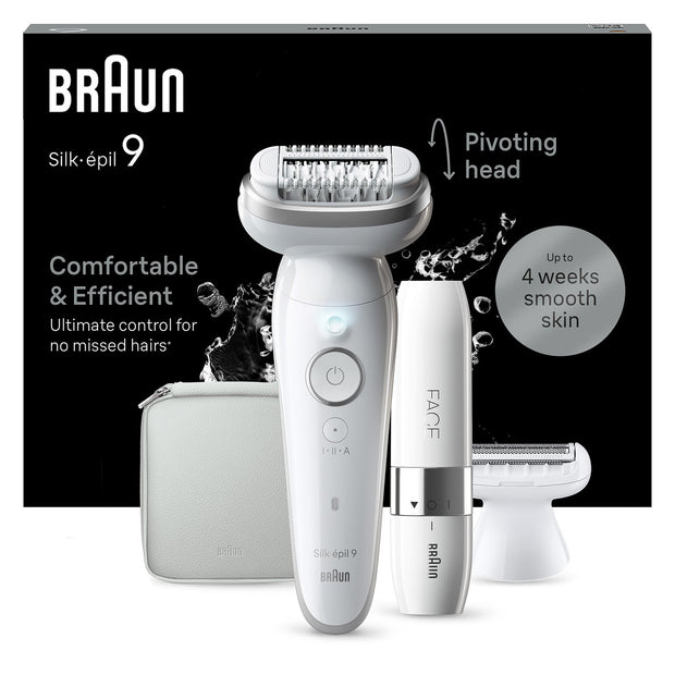 Braun Silk-épil 9 9-341 epilatorer 40 pincetter Vit