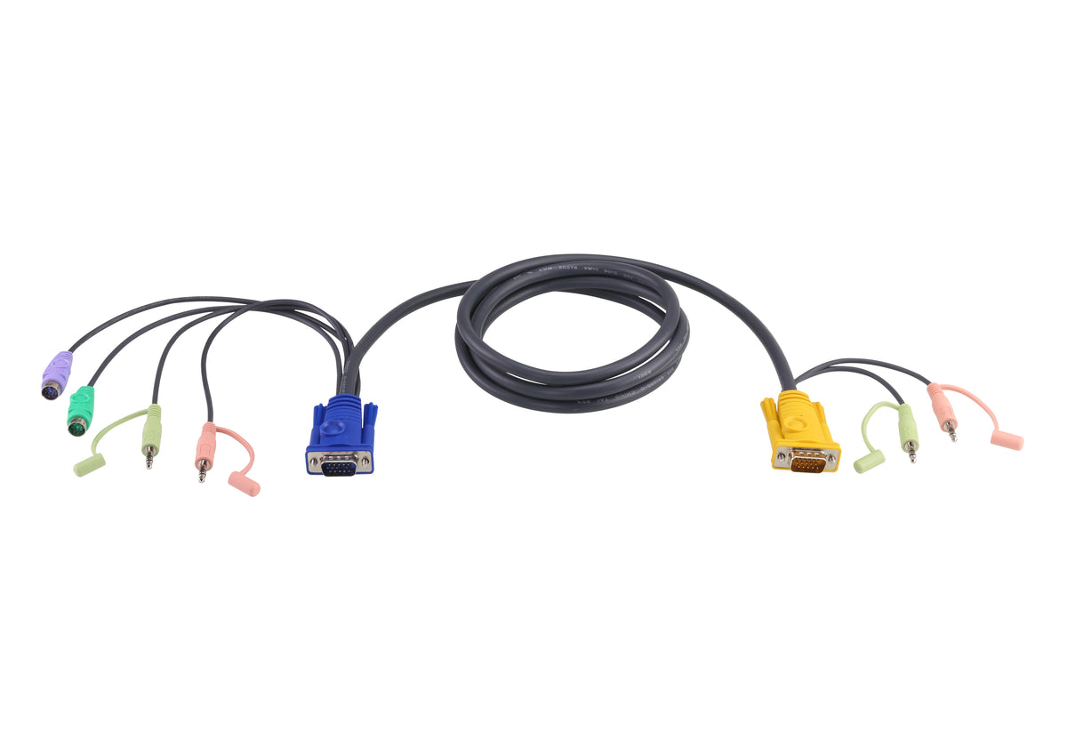 ATEN 3 M PS/2 KVM-kabel med 3-i-1 SPHD och ljud