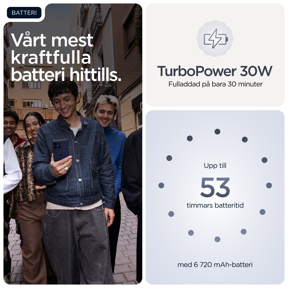 Motorola moto g86 power 5G - 256 GB - Blå