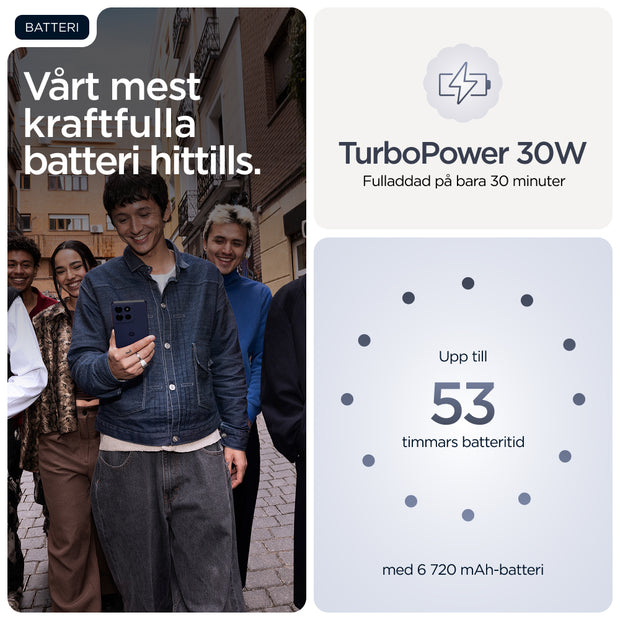 Motorola moto g86 power 5G - 256 GB - Blå