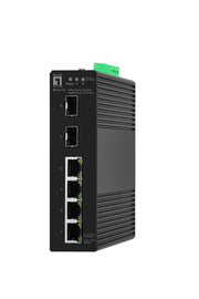 LevelOne IGS-2106 nätverksswitchar hanterad L2 Gigabit Ethernet (10/100/1000) Svart