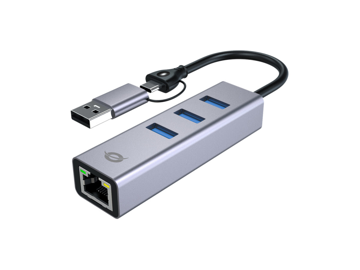 Conceptronic ABBY25G dockningsstationer för bärbara datorer Kabel USB 3.2 Gen 1 (3.1