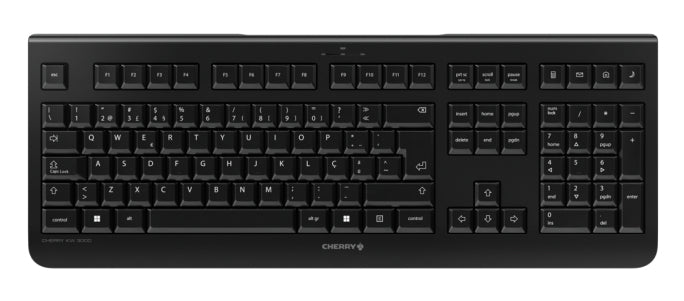 CHERRY KW 3000 tangentbord Universal RF Trådlös QWERTY Portugisisk Svart