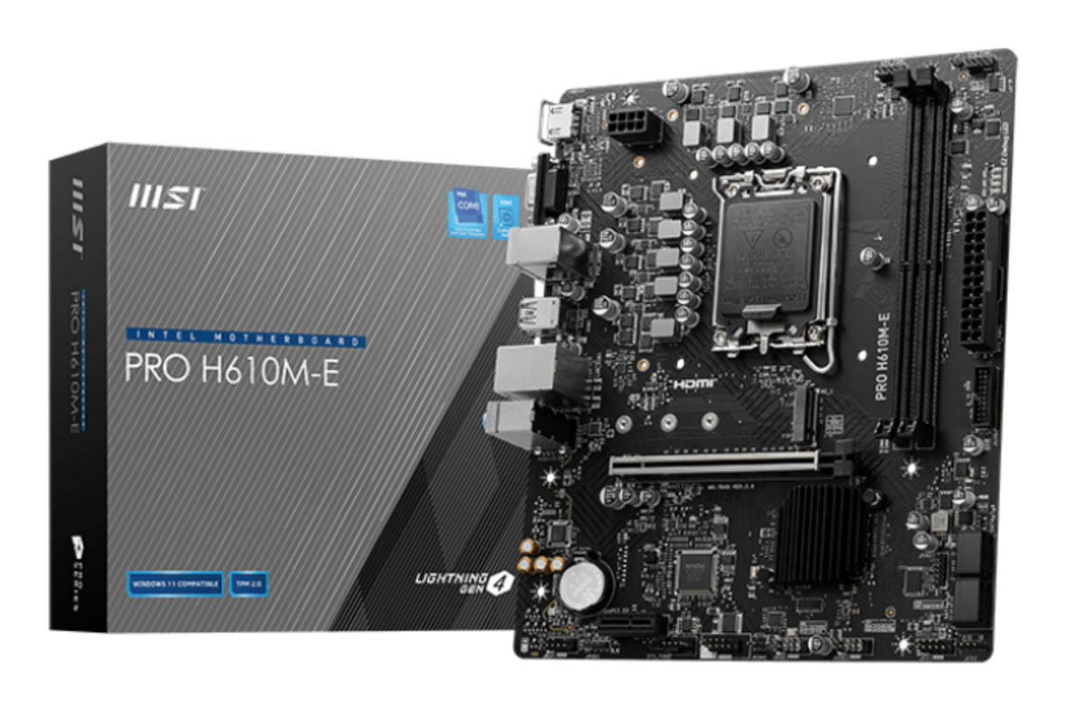 MSI PRO H610M-E moderkort Intel H610 LGA 1700 micro ATX