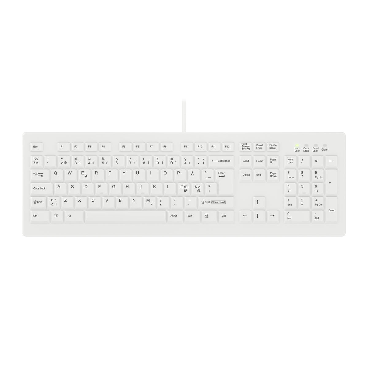 Contour Design Active Key Contour ClassicClean medicinskt tangentbord IP68