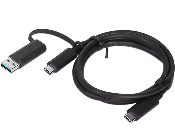 Lenovo 4X90U90618 USB-kablar USB 3.2 Gen 1 (3.1 Gen 1) 1 m USB A/USB C USB C Svart