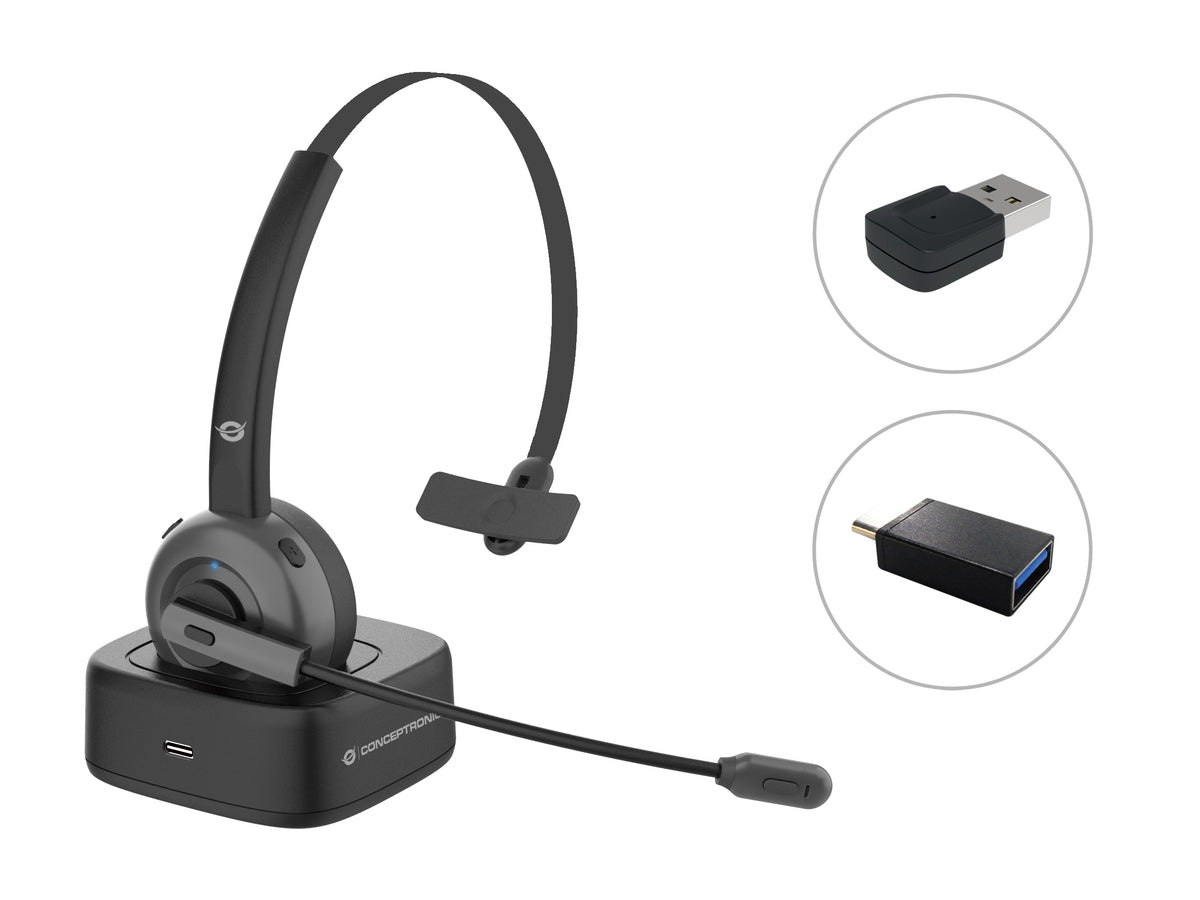 Conceptronic POLONA03BDA hörlur och headset Hörlurar Trådlös Huvudband