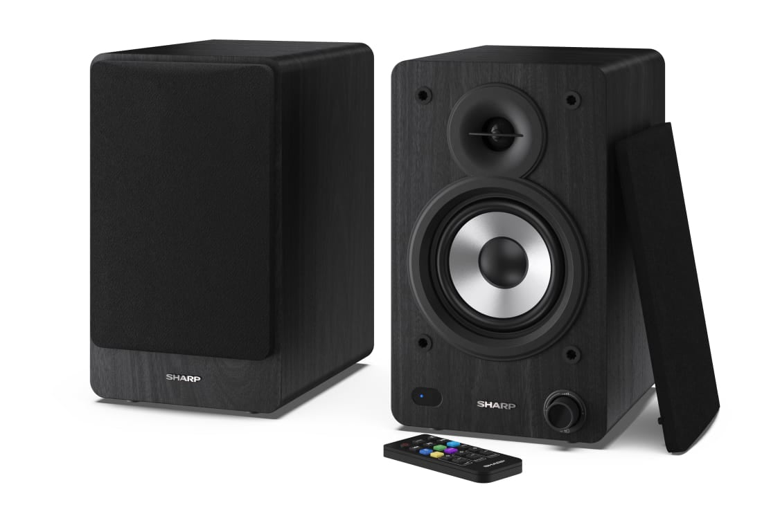 Sharp Bookshelf Speakers 2-vägs Svart Kabel & Trådlös 60 W
