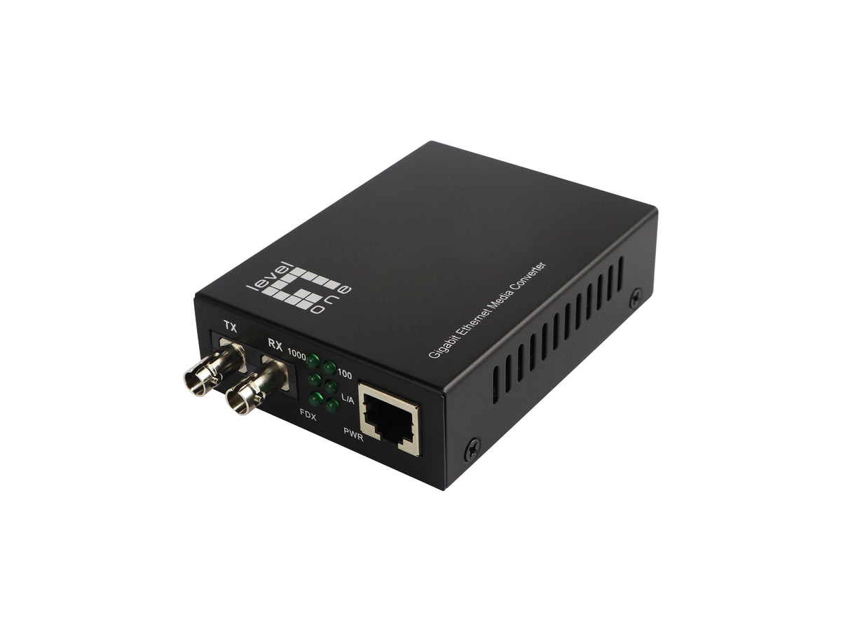 LevelOne GVT-2003 mediakonverterare för nätverk 1000 Mbit/s 1310 nm Enkelläge Svart