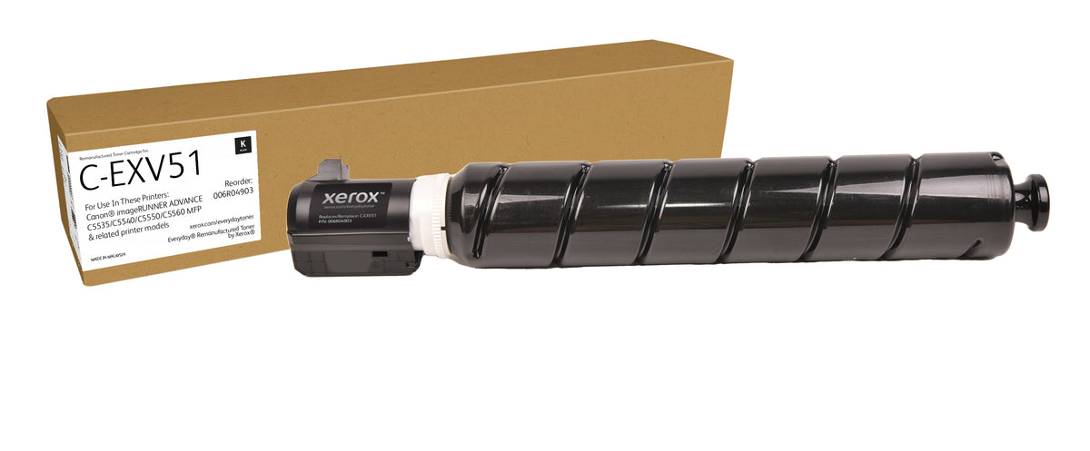 Everyday Svart Remanufactured Toner by Xerox compatible with Canon C-EXV51 (0481C002)