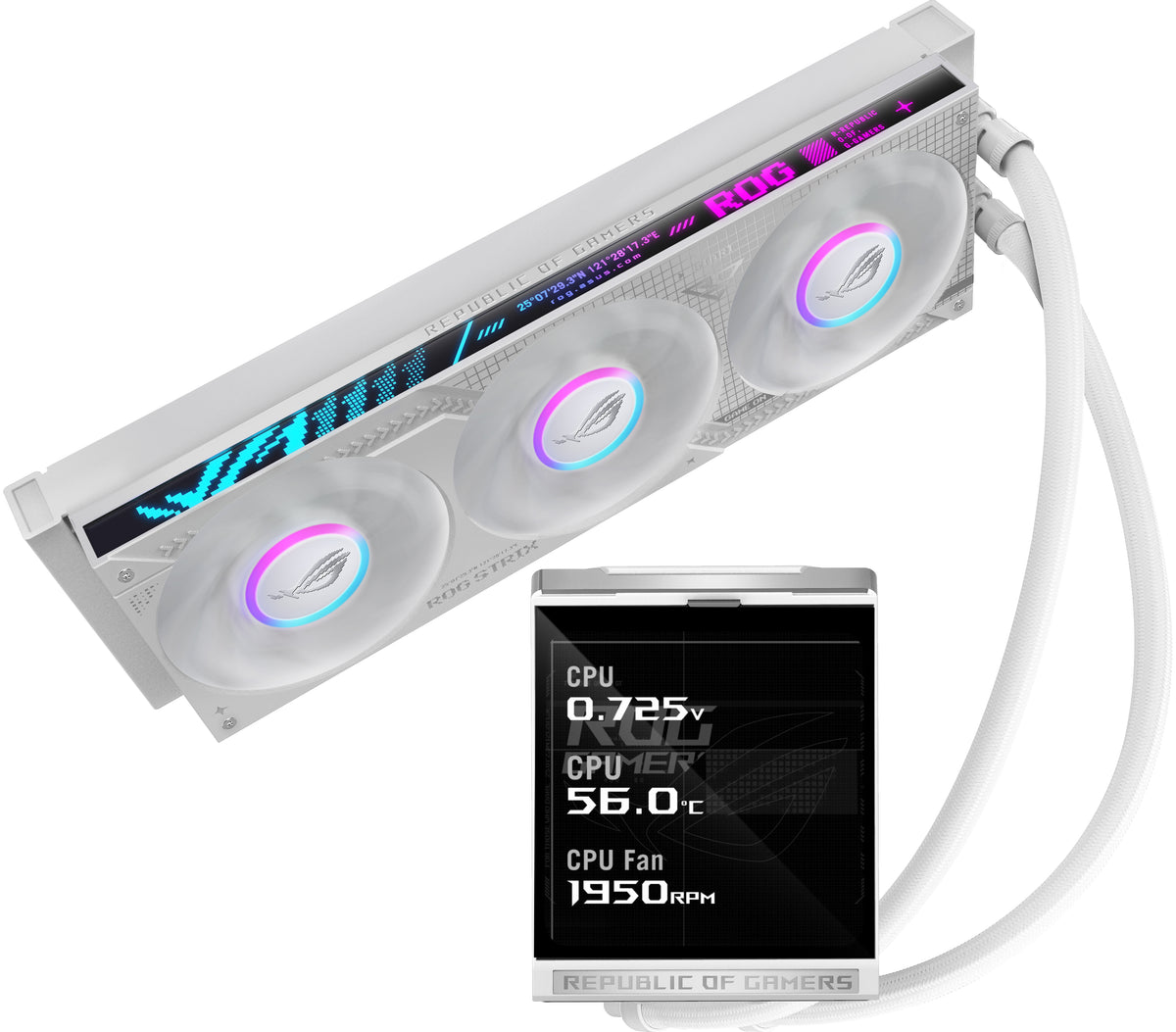 ASUS ROG Strix LC IV 360 ARGB LCD White Edition Processor Vätskekylningskit