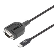 Manhattan 154499 seriella kablar Svart 1 m USB Type-C DB-9