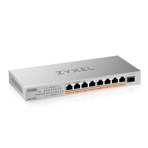 Zyxel XMG-108HP Ohanterad 2.5G Ethernet (100/1000/2500) Strömförsörjning via