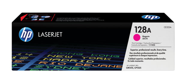 HP 128A magenta LaserJet-tonerkassett