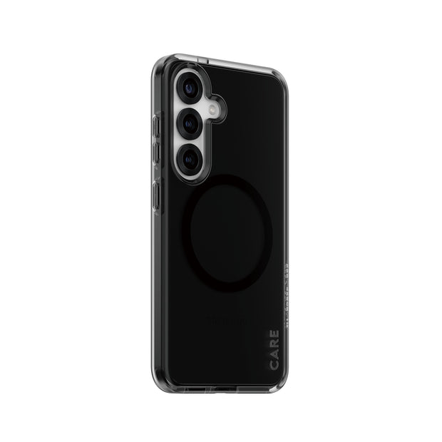 PanzerGlass CARE by Smokey Case w. Black Qi Compatible Samsung Galaxy S25