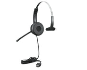 Lenovo 100 Mono Headset Kabel Huvudband Kontor/callcenter USB Type-A Svart
