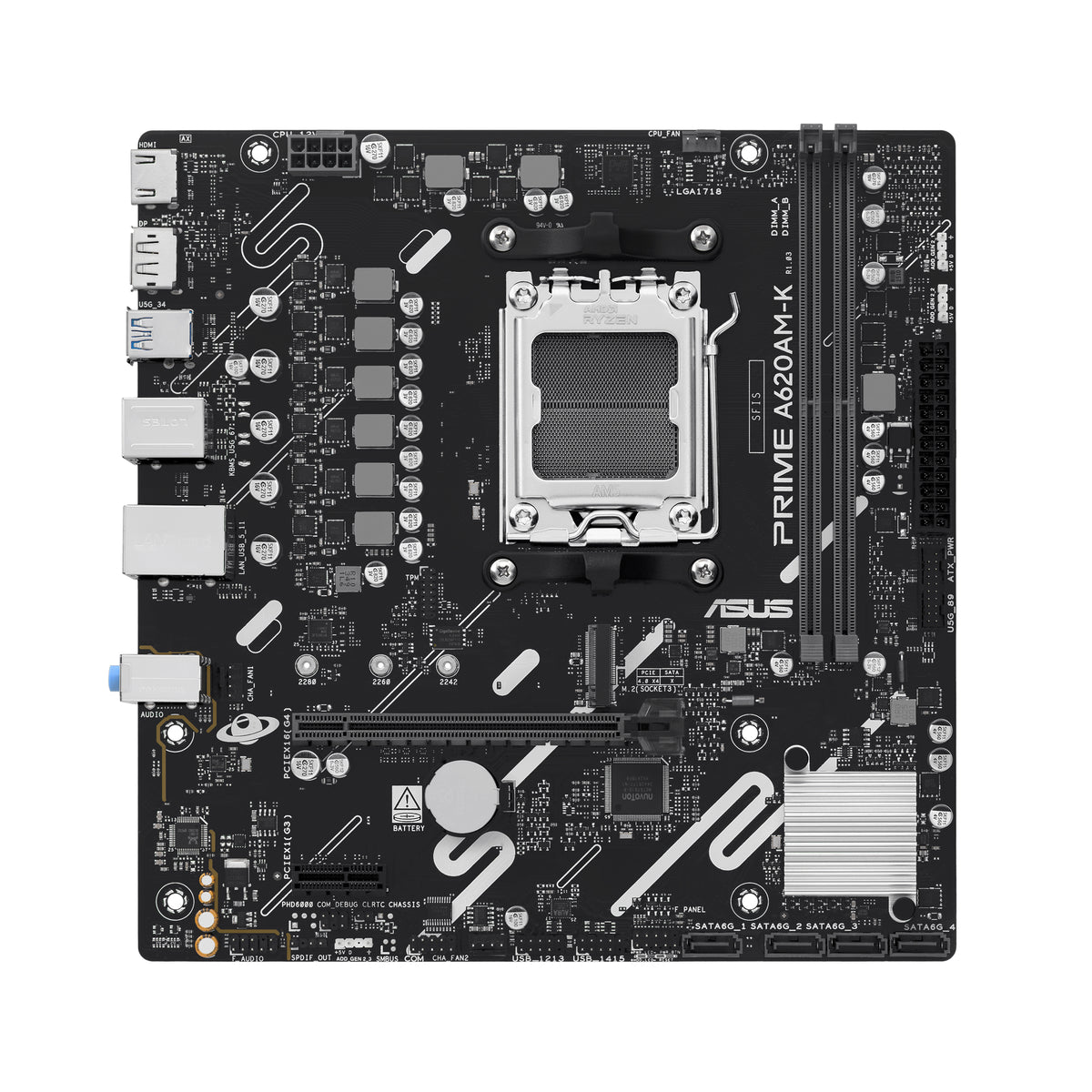 ASUS PRIME A620AM-K AMD A620A AM5-sockel micro ATX