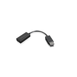 Lenovo 4X90R61023 videokabeladapter 0,225 m DisplayPort HDMI Typ A (standard) Svart