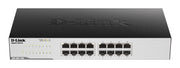 D-Link GO-SW-16G Ohanterad L2 Gigabit Ethernet (10/100/1000) 1U Svart