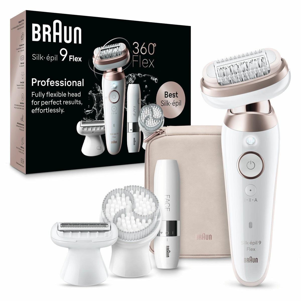 Braun Silk-épil 9 Flex 9-360 3D 40 pincetter Rosa