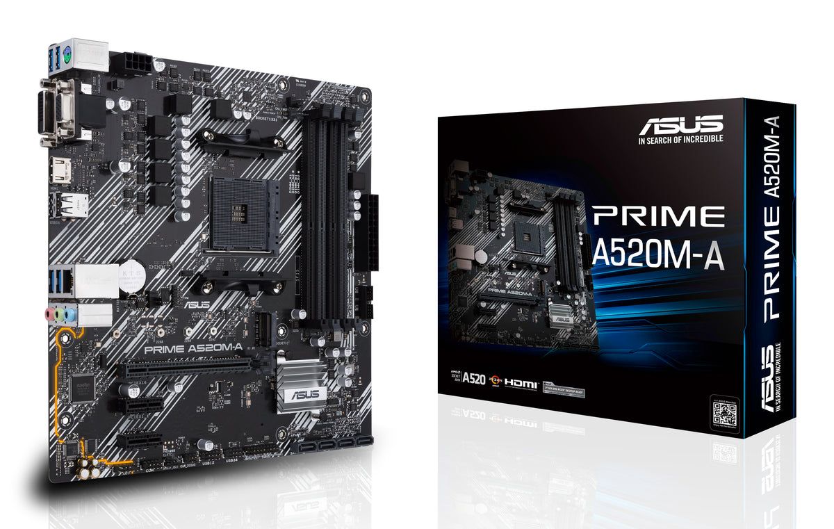 ASUS PRIME A520M-A II/CSM AMD A520 Uttag AM4 micro ATX