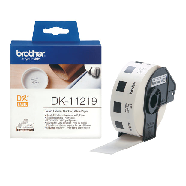 Brother DK-11219 utskriftsbara etiketter Vit