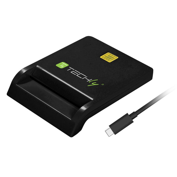 Techly I-CARD CAM-USB2TYC läsare smarta kort inomhus USB USB 2.0 Svart