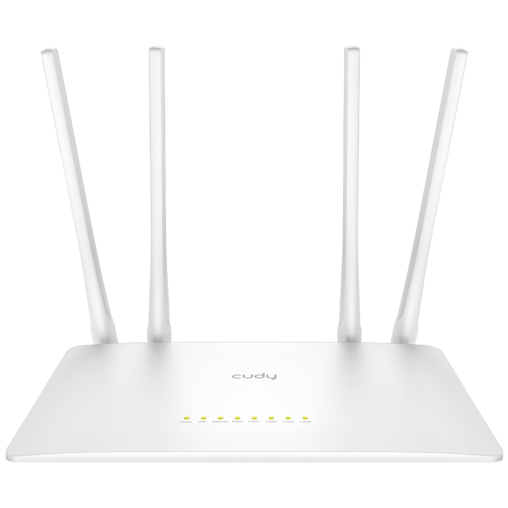 Cudy WR1200 trådlös router Snabb Ethernet Dual-band (2,4 GHz / 5 GHz) Vit
