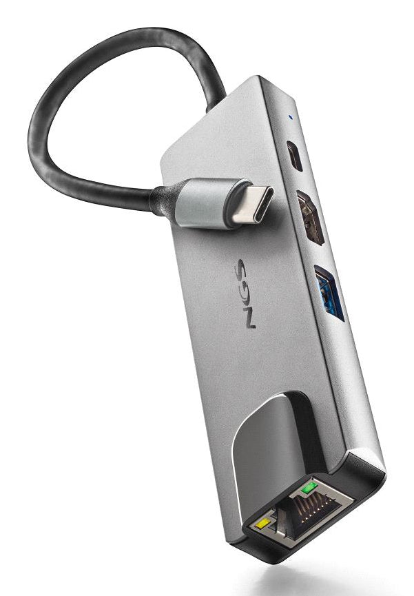 NGS-HUB-0140 gränssnittshubbar USB 2.0 Type-C 5000 Mbit/s Aluminium