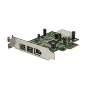 StarTech.com 2b 1a lågprofils 1394 PCI Express FireWire-kortadapter med 3 portar
