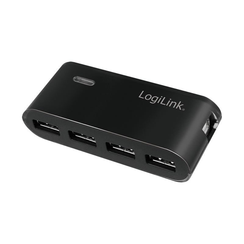 LogiLink UA0085 gränssnittshubbar USB 2.0 Type-A 480 Mbit/s Svart