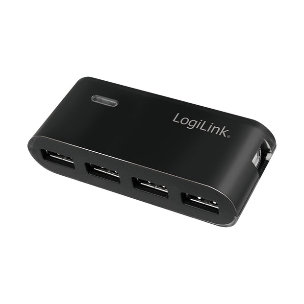 LogiLink UA0085 gränssnittshubbar USB 2.0 Type-A 480 Mbit/s Svart